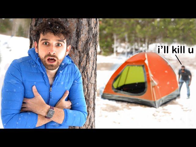 I Got STALKED Camping ALONE in -21 Degrees