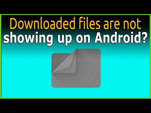 Downloaded files are not showing up on Android