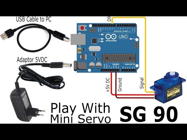 Play With Servo SG90 + Arduino UNO