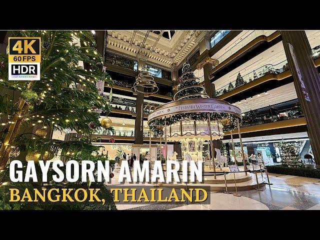 [BANGKOK] Gaysorn Amarin "The Festiville Winter Garden & Christmas Vibe" | Thailand [4K HDR]