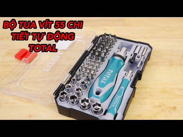 Bộ 55 tua vít đa năng (Tự động) Total TACSD30556 giá chỉ 199.000Đ