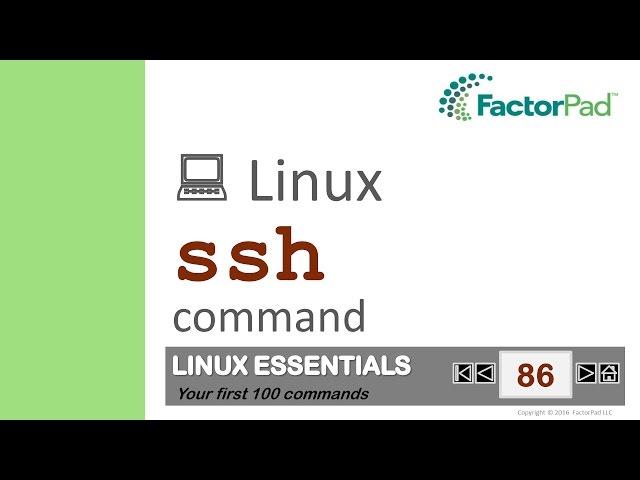 Linux ssh command summary with examples