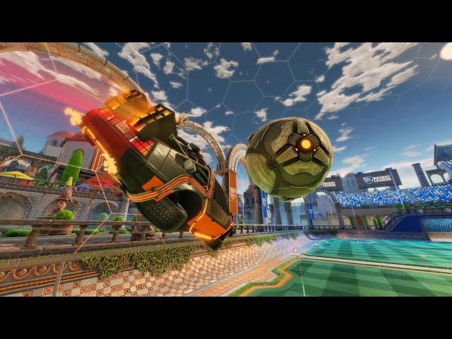 Rocket League - Back to the Future Delorean gameplay, ロケットリーグ： バック・トゥ・ザ・フューチャーのデロリアンタイムマシンのゲームプレイ