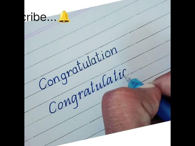 Different types of Handwritings in Congratulation #calligraphy #handwriting #rk #RK Academy