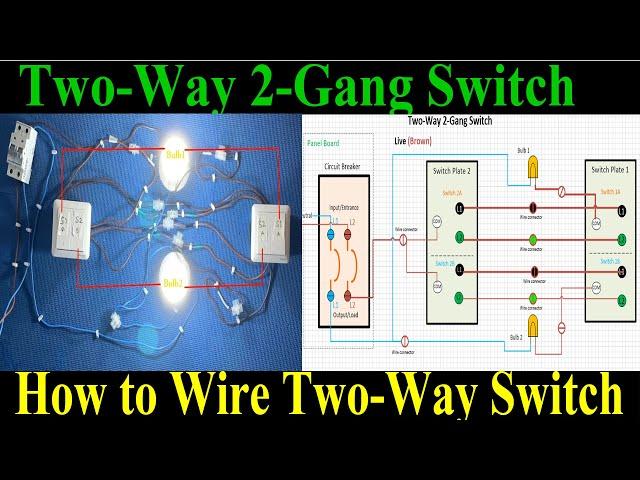 Two-Way 2-Gang Switch House Wiring Best House Wiring Tutorial