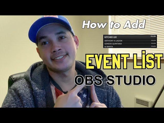 OBS STUDIO - How To Add Event-list Alerts For Facebook Live Streaming.