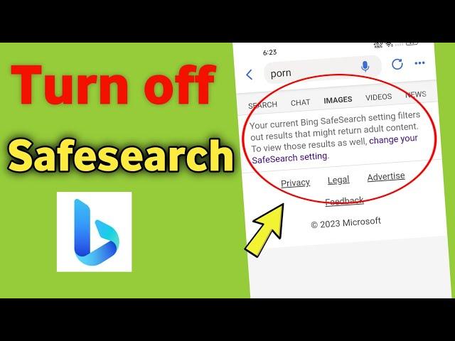 How to Turn on off Safe Search filter in Microsoft Bing