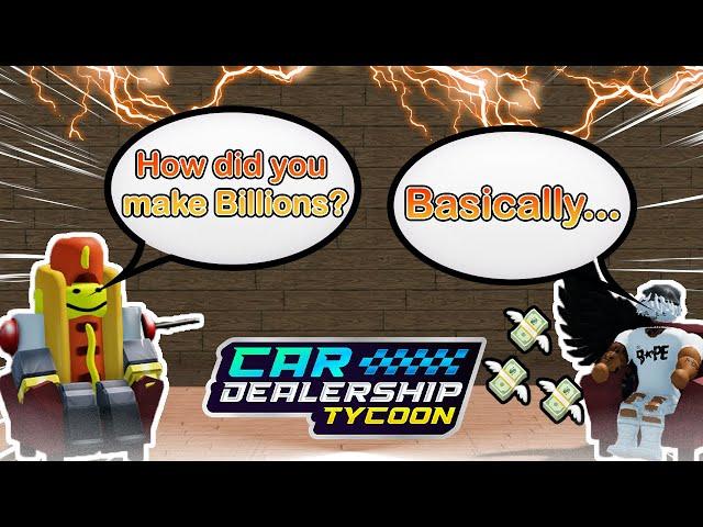 Meet The RICHEST Car Dealership Tycoon Player | Car Dealership Tycoon | Roblox!