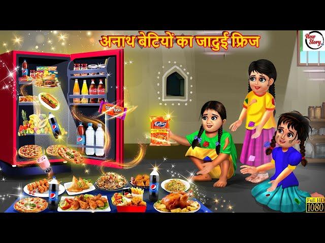 अनाथ बेटियों का जादुई फ्रिज | Jadui Fridge | Hindi Kahani | Bedtime Stories | Moral Stories | Kahani