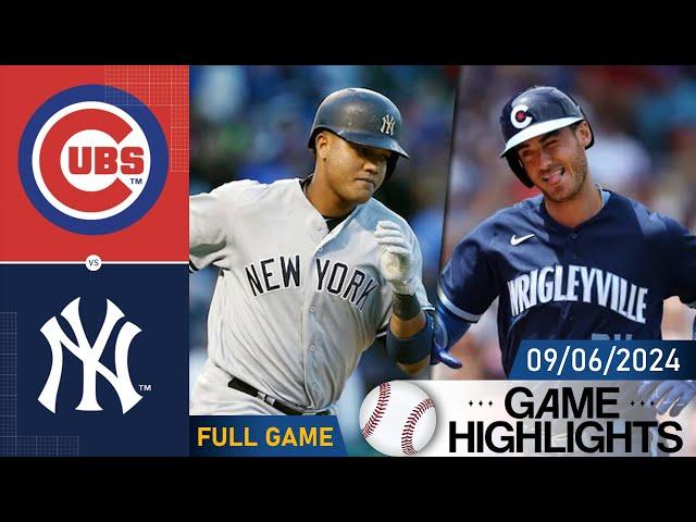 Chicago Cubs at New York Yankees FULL GAME HIGHLIGHTS Sep 06, 2024 | MLB Highlights 2024