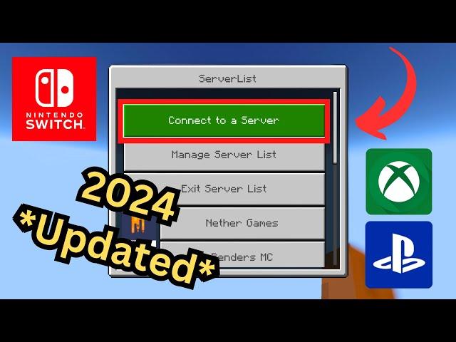 *New Method* How to add Minecraft servers to PlayStation, Xbox, and Switch! *Updated 2024*