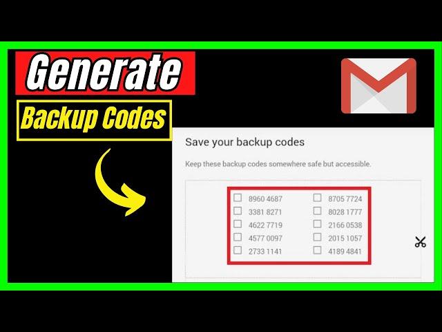 How to generate backup codes for gmail on PC/Laptop 2024