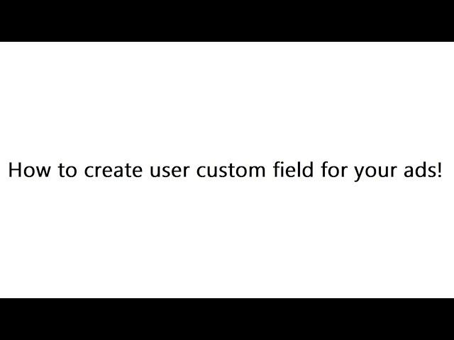 How to add user custom fields on your website!