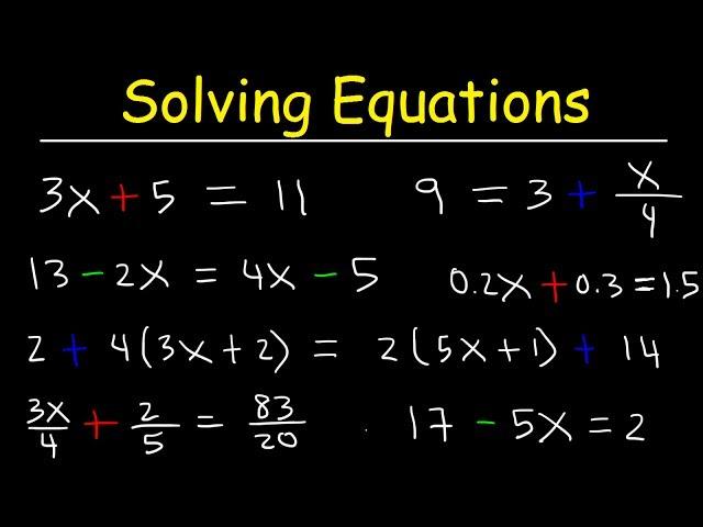 Algebra - How To Solve Equations Quickly!