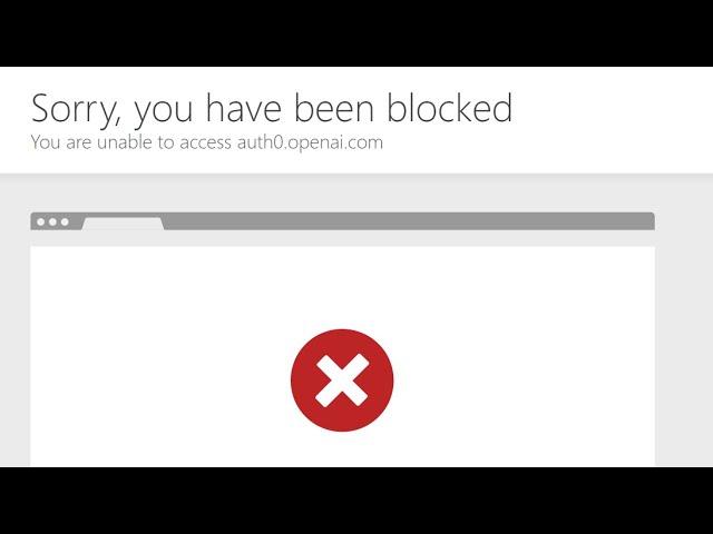 How To Fix ChatGPT Sorry You Have Been Blocked Error