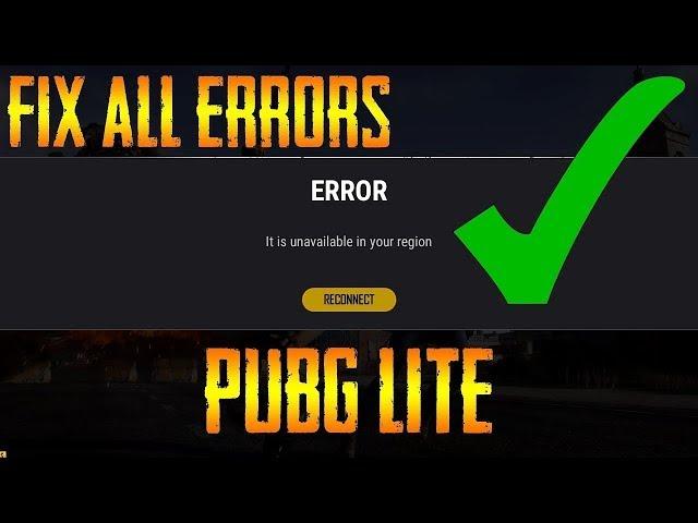 PUBG PC Lite is Unavailable in Your Region fix