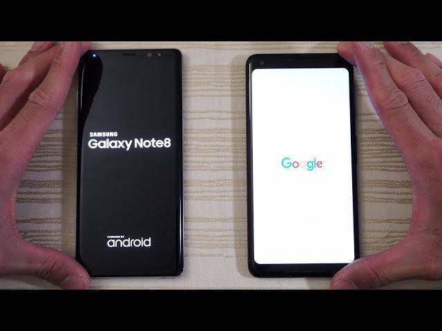 Google Pixel 2 XL vs Galaxy Note 8 - Speed Test! (4K)