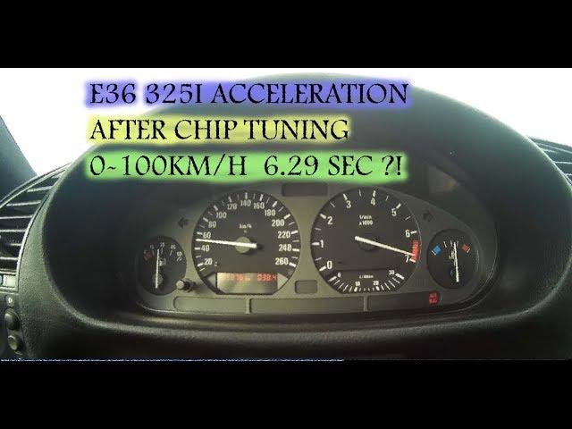 BMW E36 325i 93`192PS acceleration - after ebay chip tuning