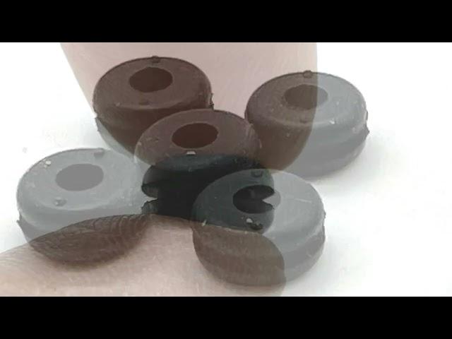 10x 4mm Kabeltülle offen Kabeldurchführung Membrandurchführung schwarz