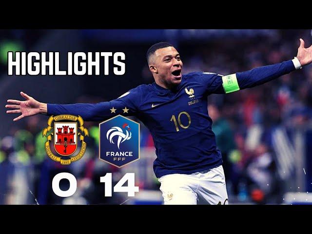 France Vs Gibraltor 14-0 All goals and Highlights