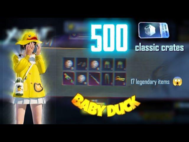 Open 500 Classic Crates in 2min (Skip animation) | BabyDuck PUBG Mobile