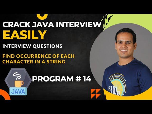 Find Occurrence Of Each Character in a String | Java Interview Series | AutomateWithAmit