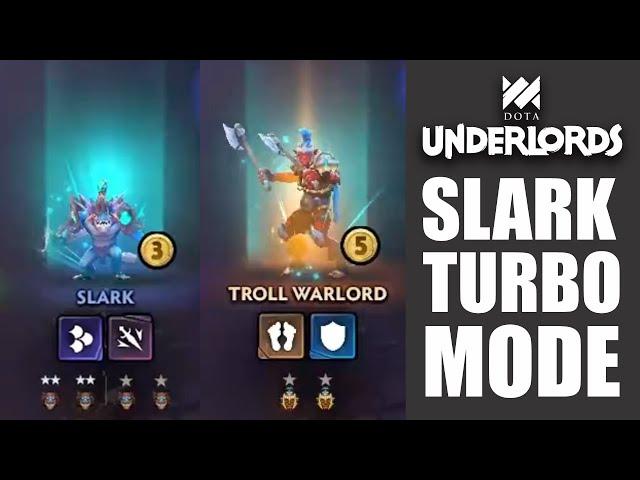 Slark Turbo Mode, main assassin scaled poisoner tapi tambah Troll Warlord | Dota Underlords | Ranked