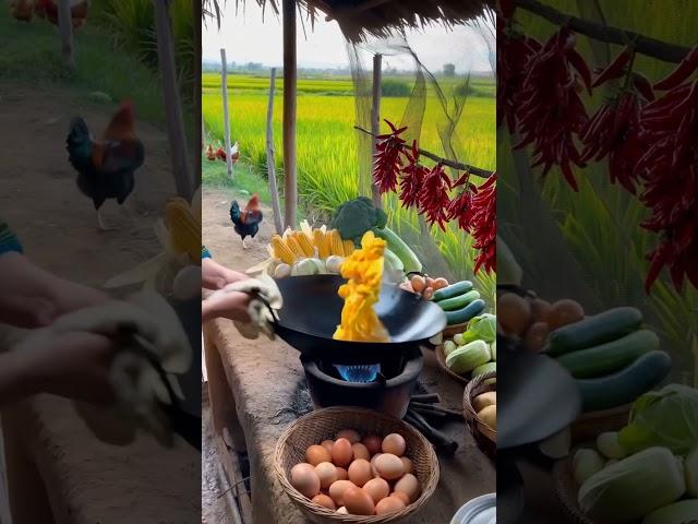 Village Cooking Mastery | Traditional Wok Cooking in a Beautiful Countryside