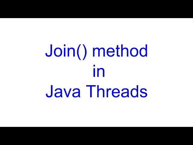 Purpose of join() method in Java Threading.