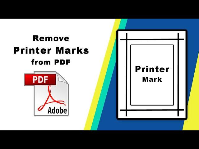 How to remove printer marks from pdf using Adobe Acrobat Pro DC