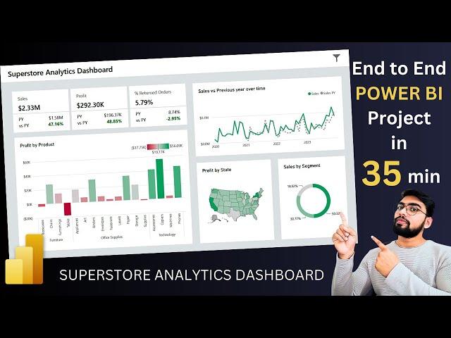 End to End Project- Power BI | Superstore Analytics Dashboard | Complete project - 2024