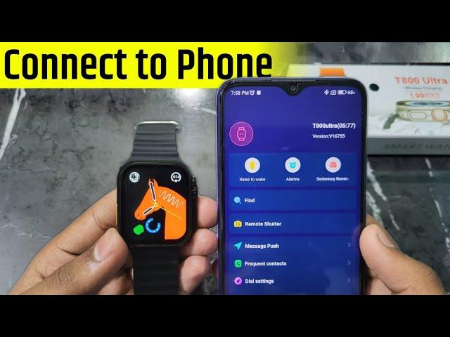 T800 Ultra Smart Watch Connect To Phone | how to connect t800 ultra smart watch to phone |t800 ultra