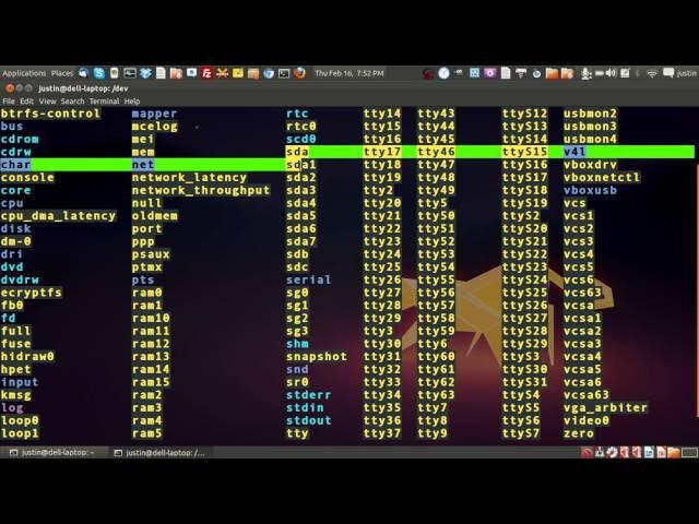 the dev directory in linux - "/dev/" - the linux file system