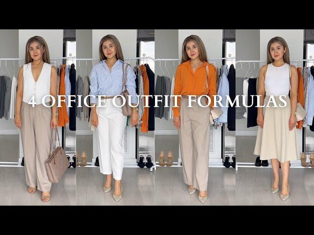 4 Easy Workwear Outfit Formulas | 12 Business Casual Outfits | WHAT TO WEAR TO THE OFFICE