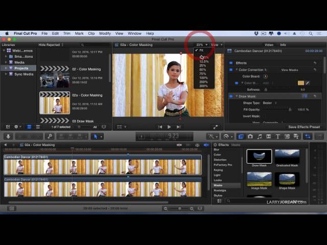 Using the Draw Mask (FCPX)