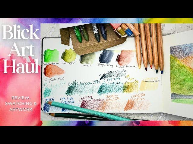 Blick Art Supply Haul Review and Artwork Caran D'ache Neocolor II Luminance