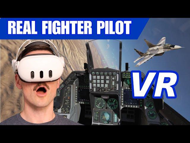 Thunderbird F-16 Fighter Pilot SHOCKED by First Virtual Reality Dogfight | DCS