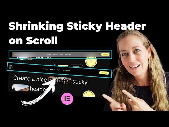 Shrinking Header on scroll - Elementor Sticky Header Tutorial for Beginners (2024)