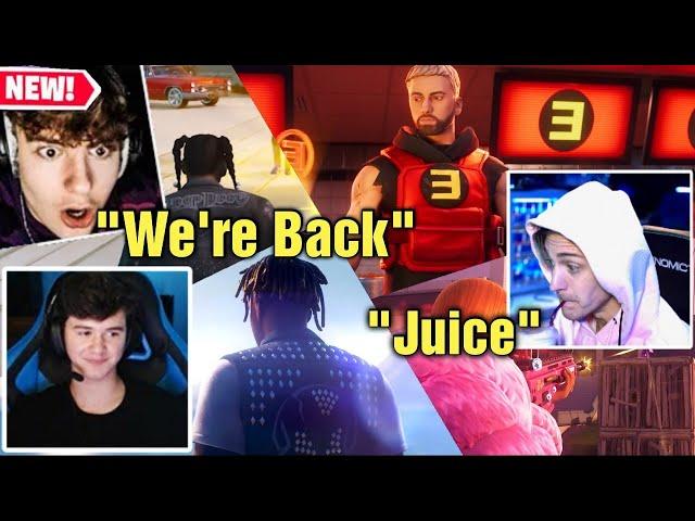 Streamers REACT TO Fortnite Chapter 2 Remix Official Trailer (Juice WRLD, Ice Spice, Snoop Dog)