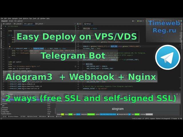 Деплой телеграмм бота ( Aiogram 3 + Webhook  + SSL + Nginx)  на VPS/VDS