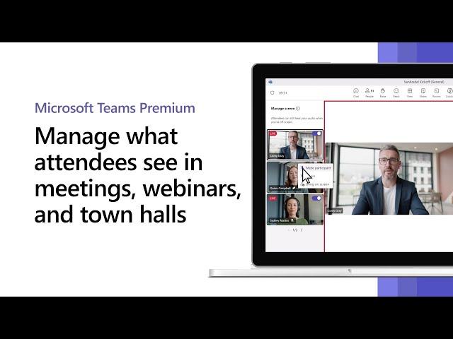 Manage what attendees see in a Teams meeting