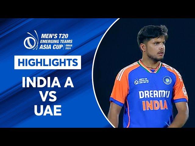 Highlights: India A won by 7 wickets against UAE! | Match 8 | #EmergingAsiaCupOnStar