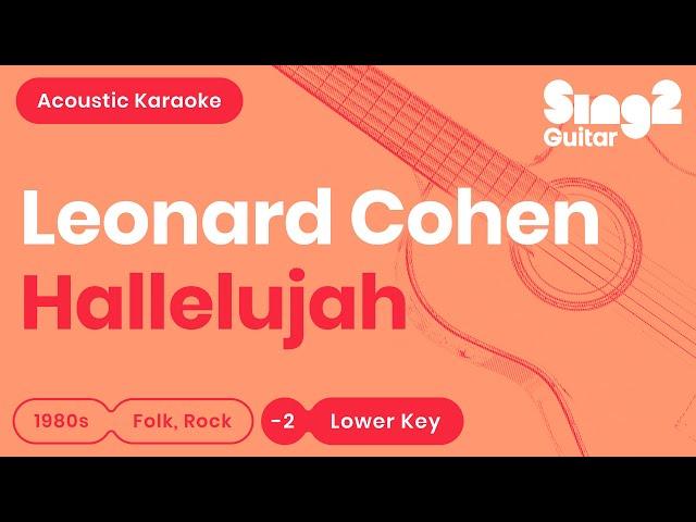 Leonard Cohen - Hallelujah (Lower Key) Karaoke Acoustic