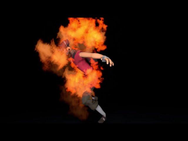 Unused burning animations but they're actually burning and I added sound | [TF2]