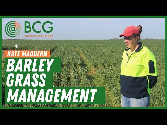 Barley grass management with Birchip Cropping Group's Kate Maddern.