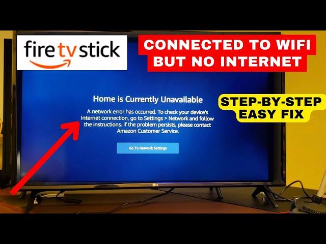 How to Fix Fire TV Stick Connected to Wi-Fi But Not The Internet | Fix No Network Connection