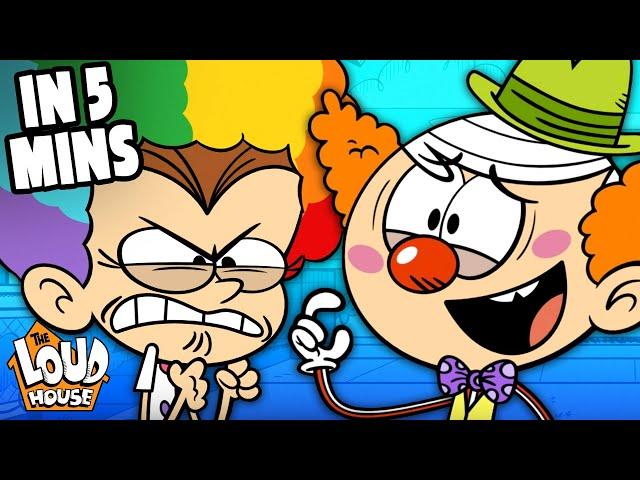 Lincoln Is A Clown! 'Funny Business' In 5 Minutes ⏰ ! | The Loud House