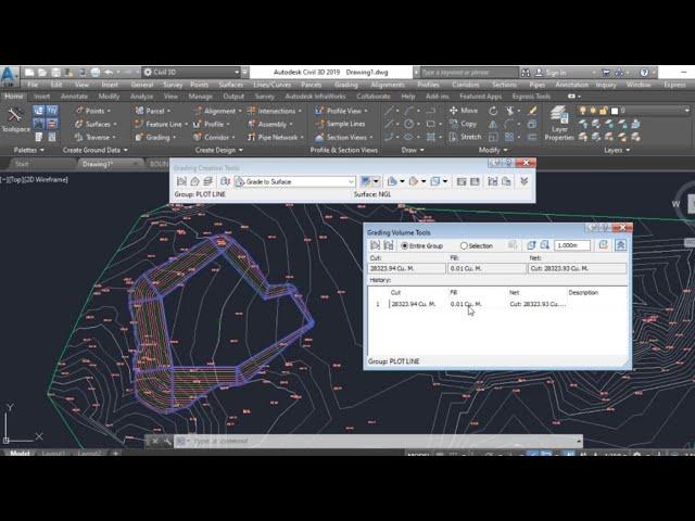 How to calculate Cut and Fill Volume of any plot in Civil 3D