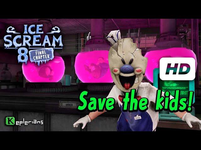 ICE SCREAM 8 TRUE ENDING UPDATE Full CUTSCENES | Save the kids! | High Definition