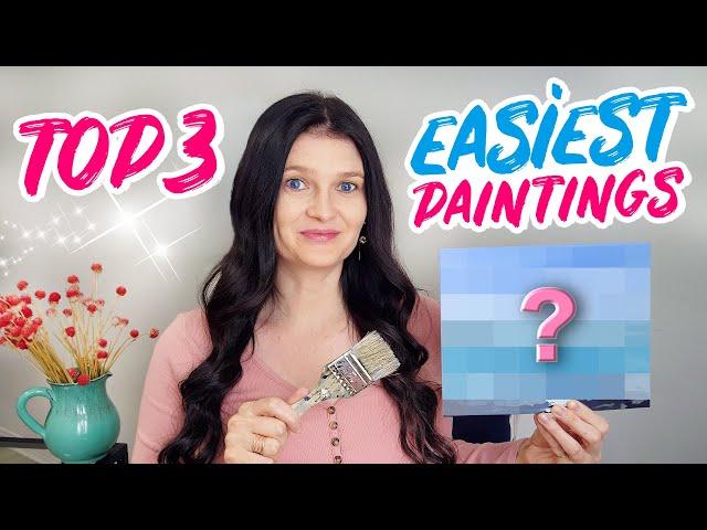 TOP 3 Easiest Things to Paint as a Beginner Artist  (Acrylic Painting on Canvas)